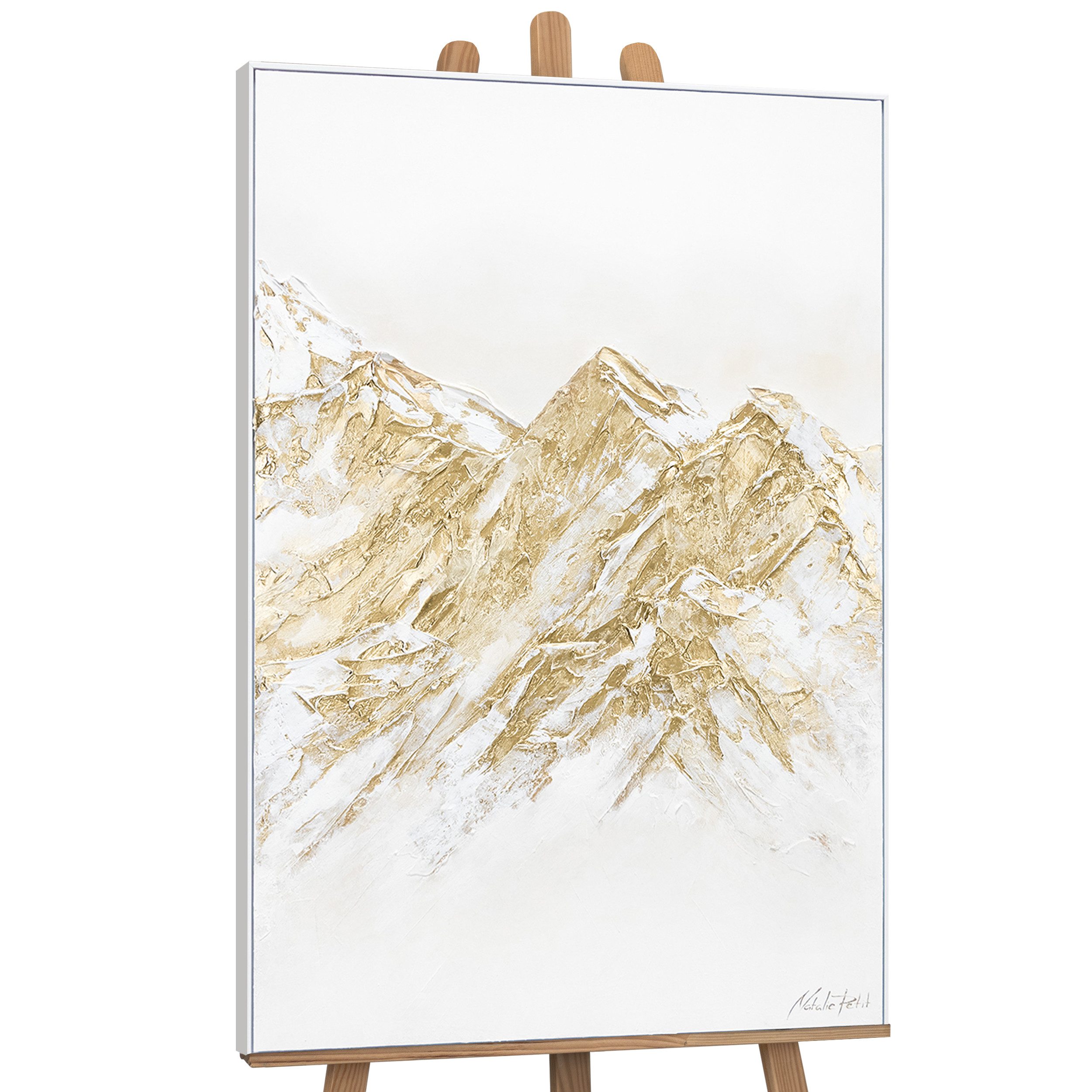 YS-Art Gemälde Zugspitze, Vertikales auf Leinwand