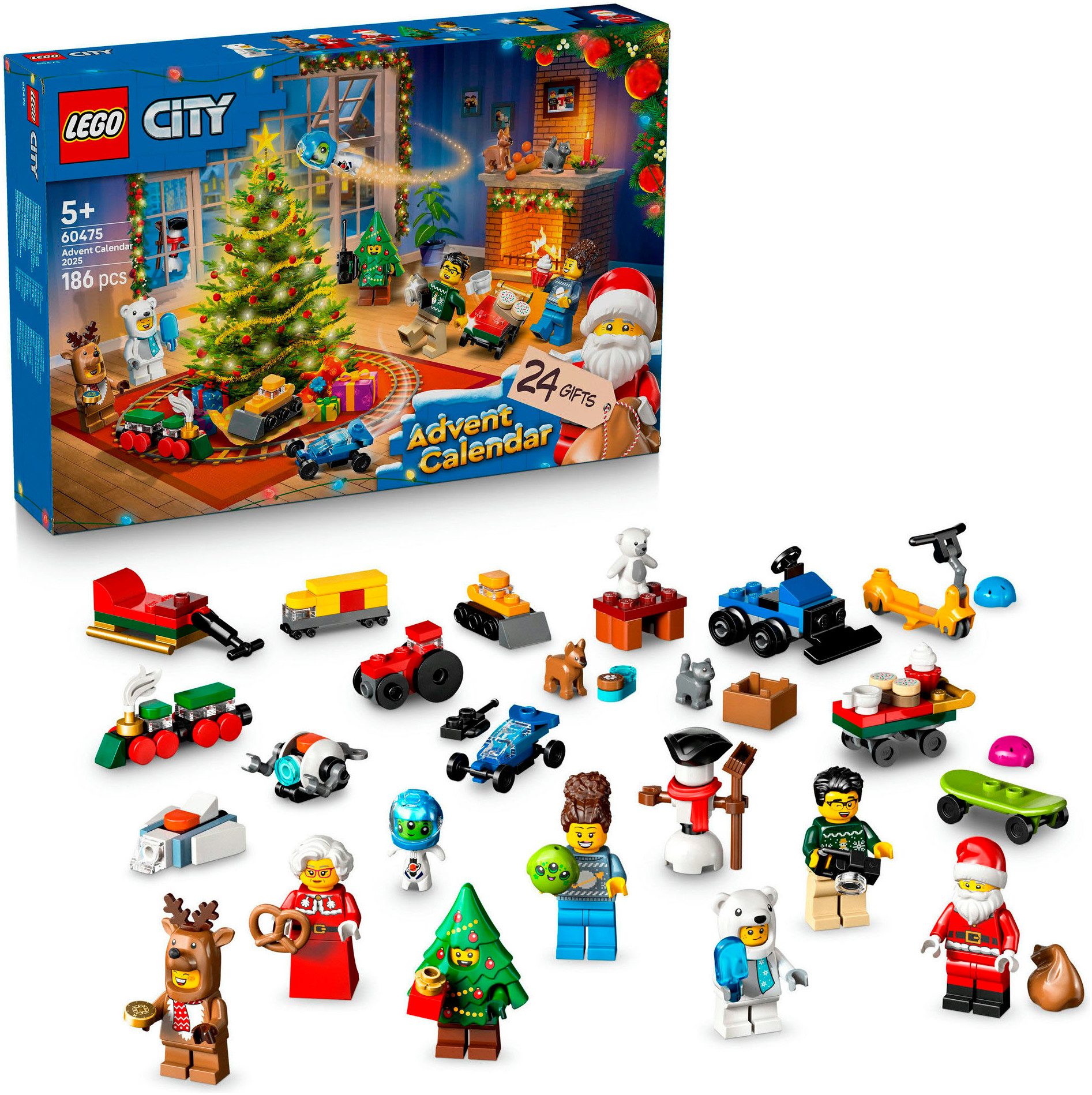 LEGO® Spielzeug-Adventskalender Spielbausteine, (60475), LEGO City