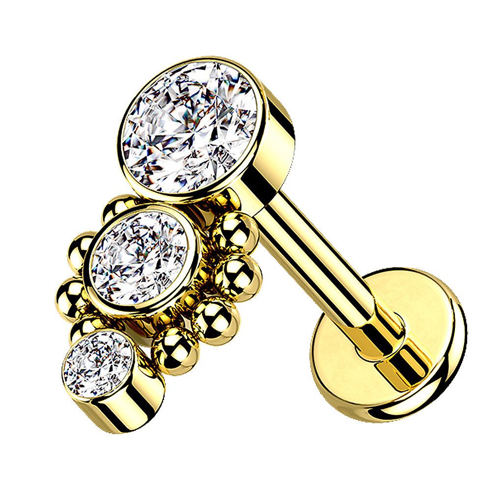 Taffstyle Piercing-Set Piercing Labret Monroe Stecker