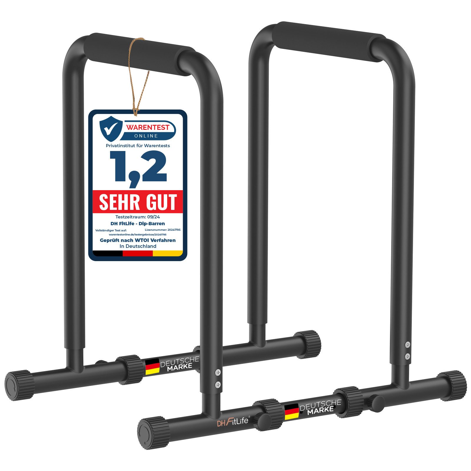 DH FitLife Liegestützgriffe Dip Barren Bars
