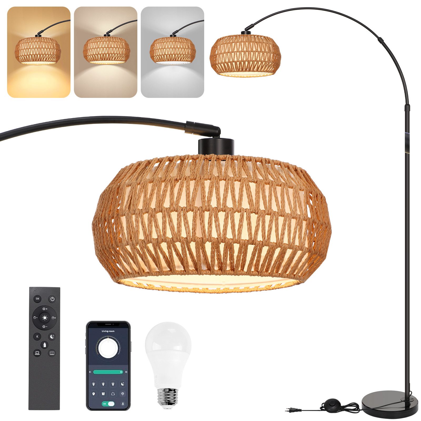 Lapamax LED Stehlampe Dimmbar Stehlampe Wohnzimmer