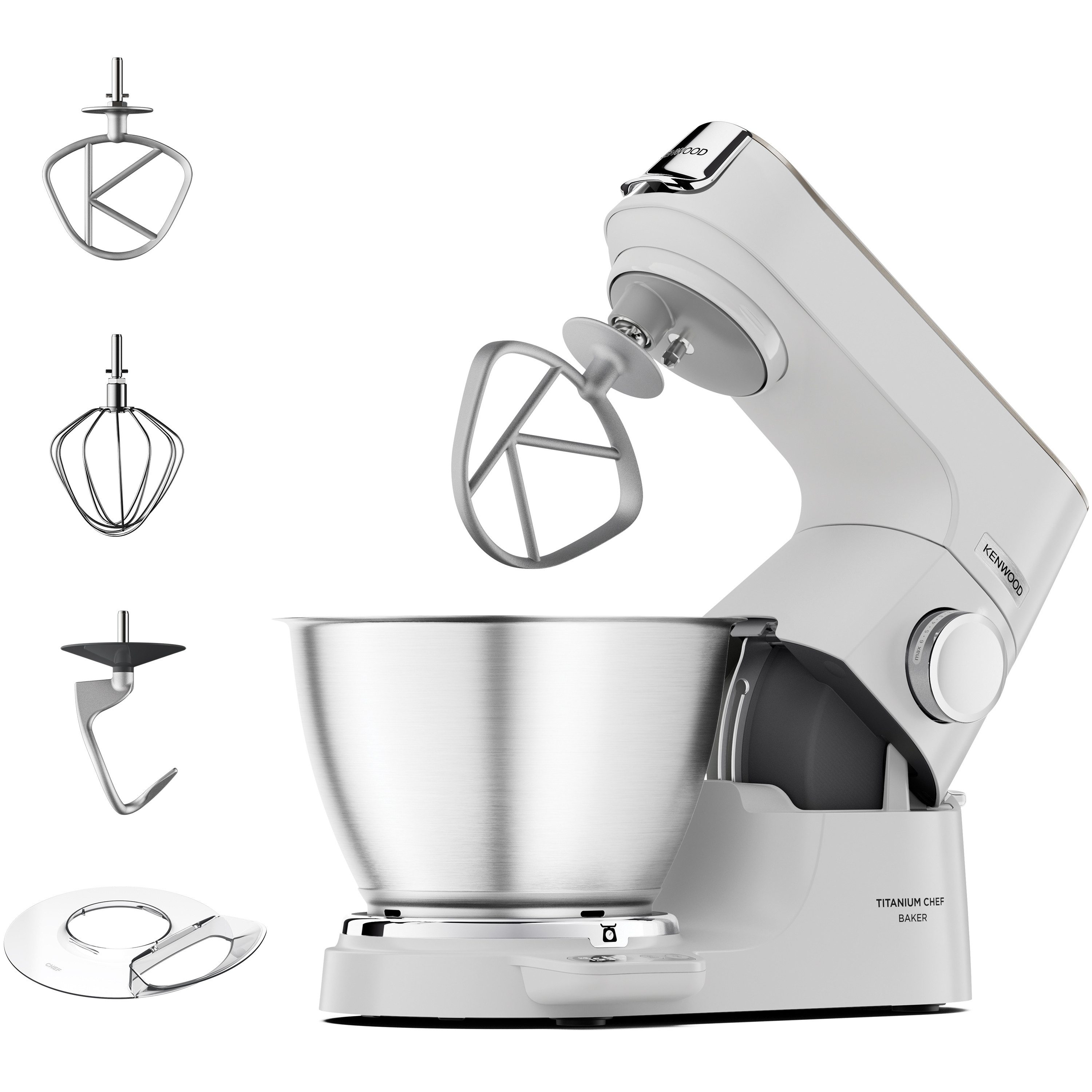 KENWOOD Küchenmaschine Titanium Chef Baker KVC65.001WH,