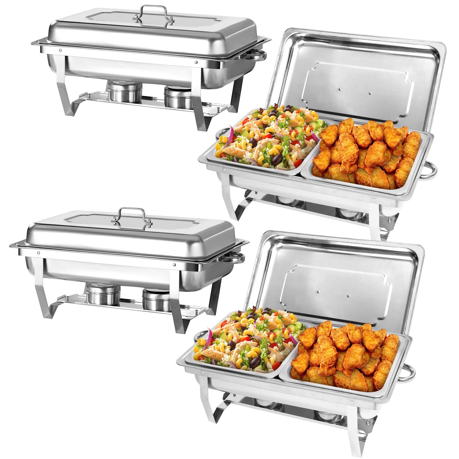 EVGTTI Speisenwärmer Edelstahl Chafing Dish Buffet-Set,