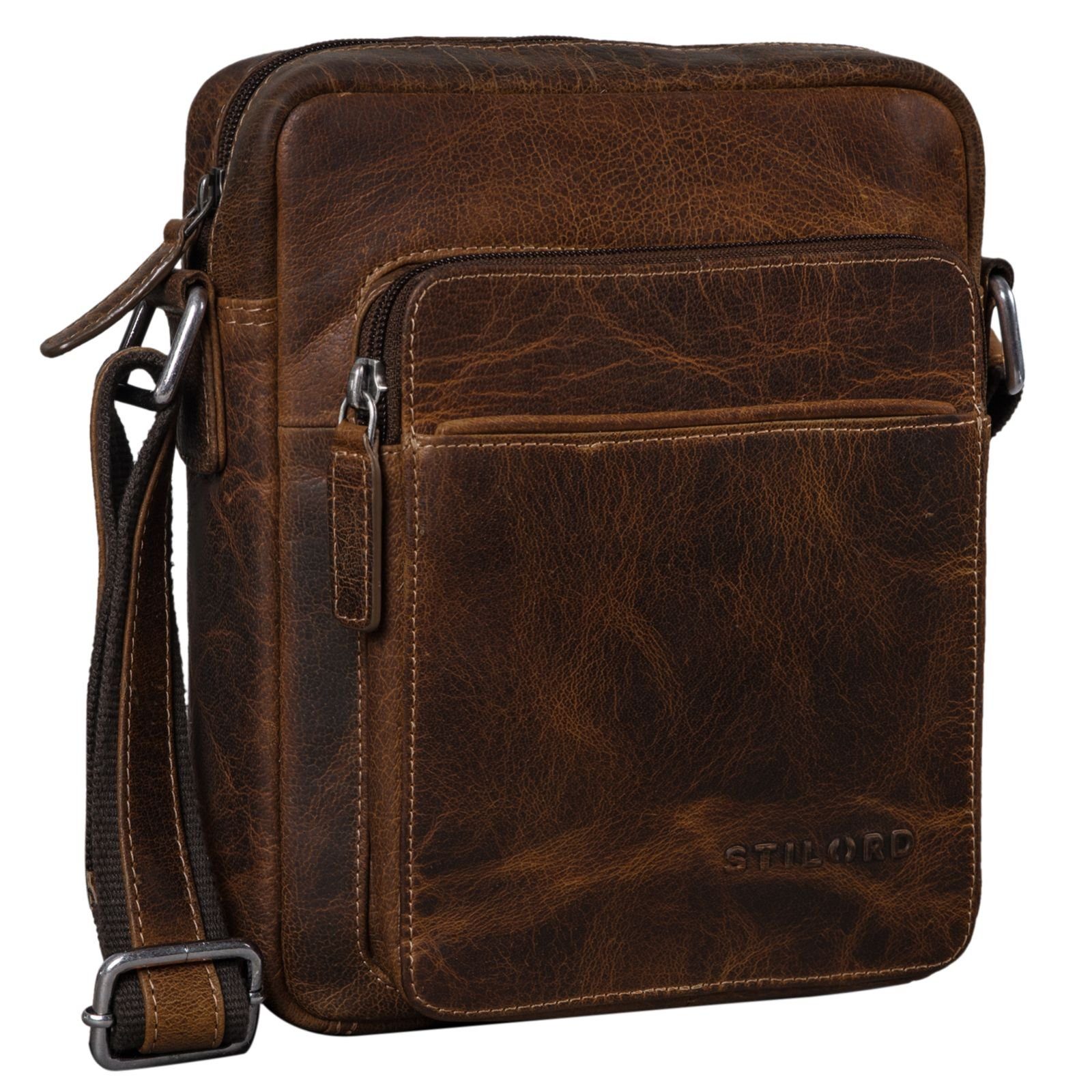 STILORD Schultertasche 'Vittorio' Moderne Vintage Herrentasche