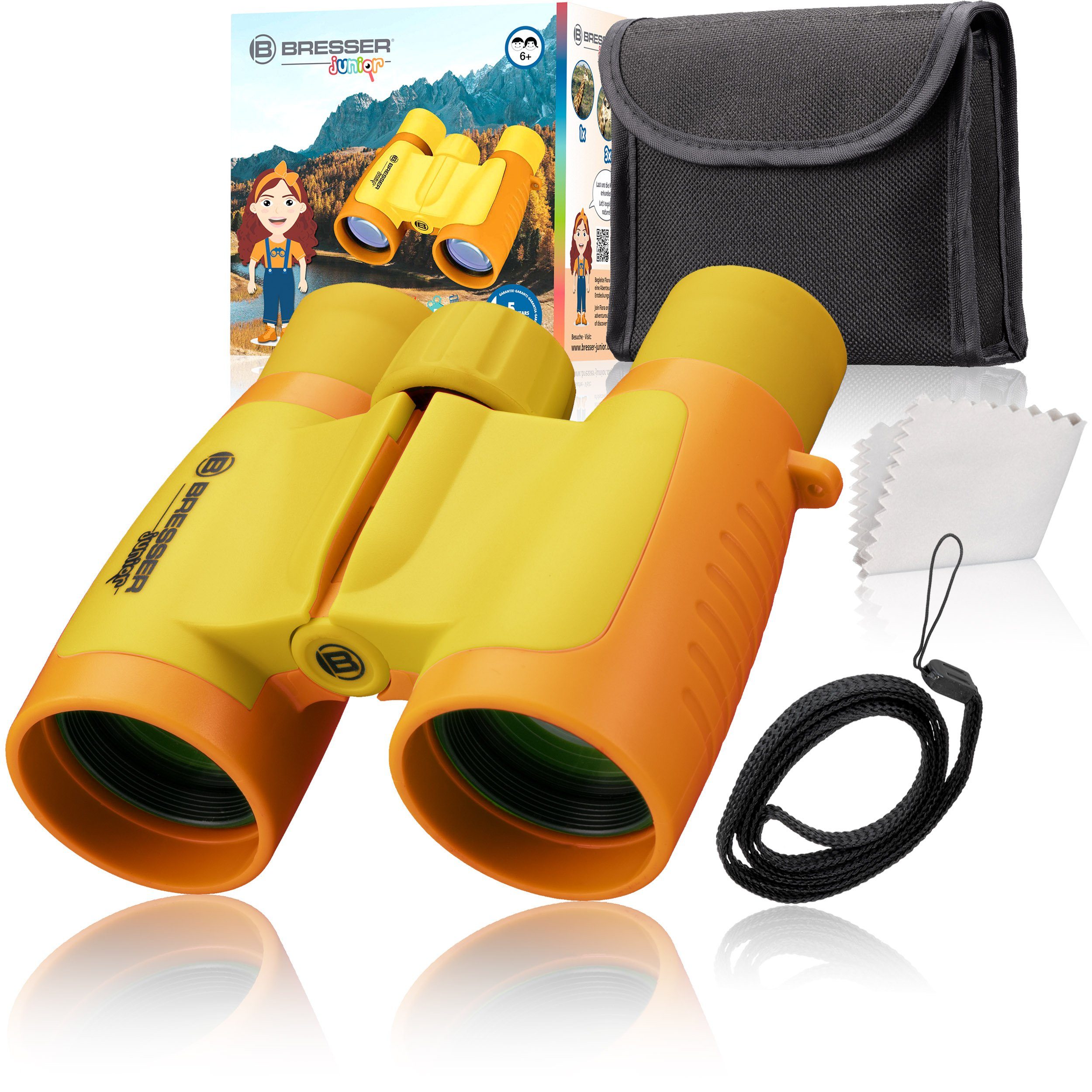 BRESSER junior Kinderfernglas 3x30 Gelb Kinderfernglas