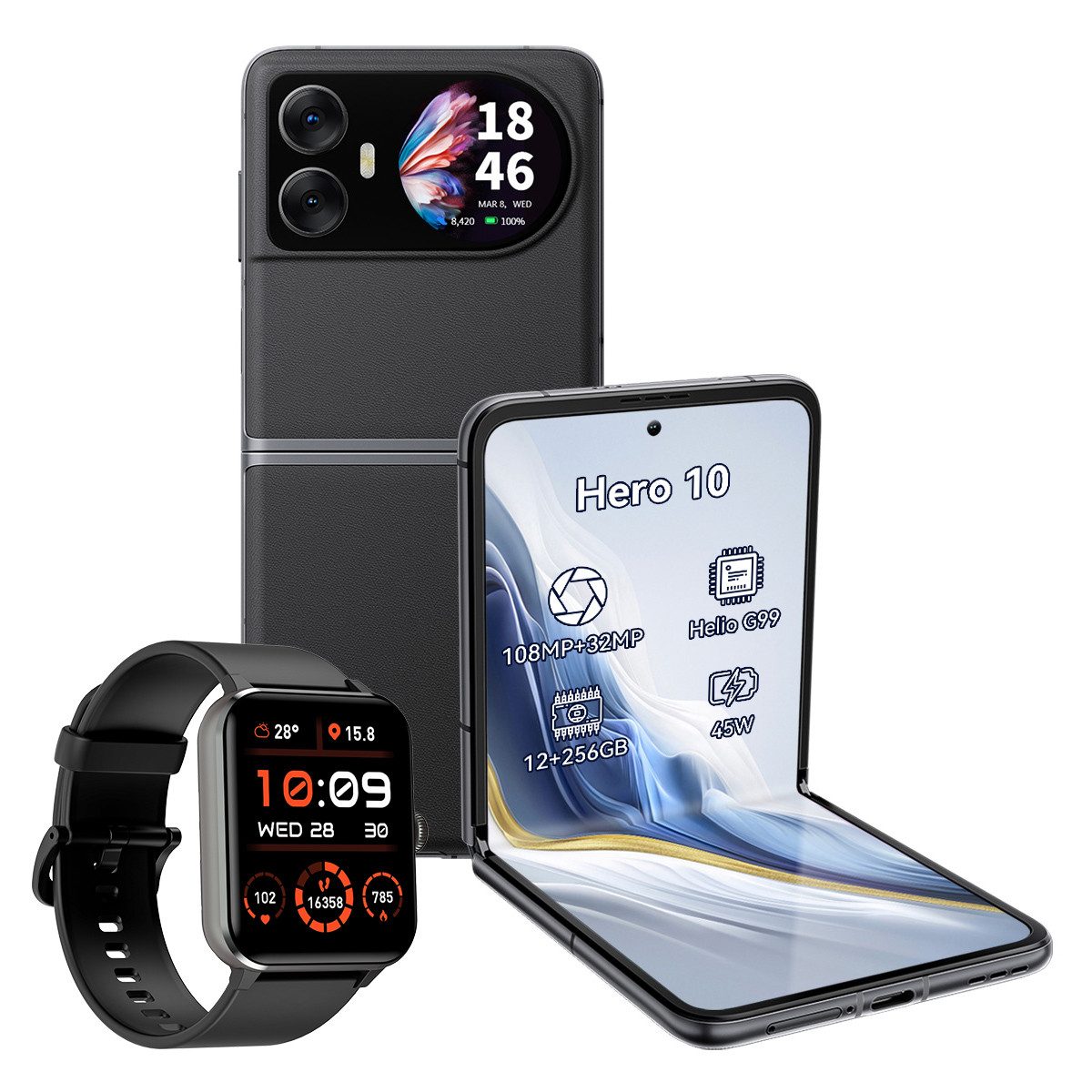 blackview Hero10 Flip Zwei Bildschirmen incl.