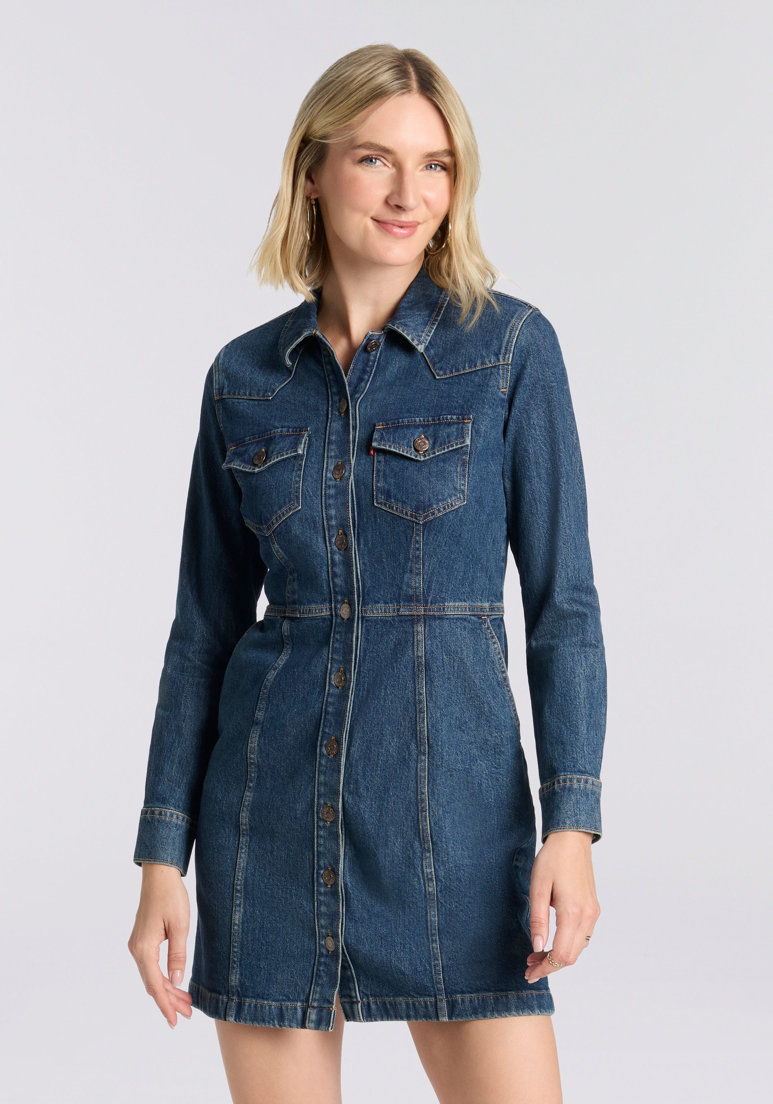 Levi's® Jeanskleid FLYNN WESTERN COR Western-Style