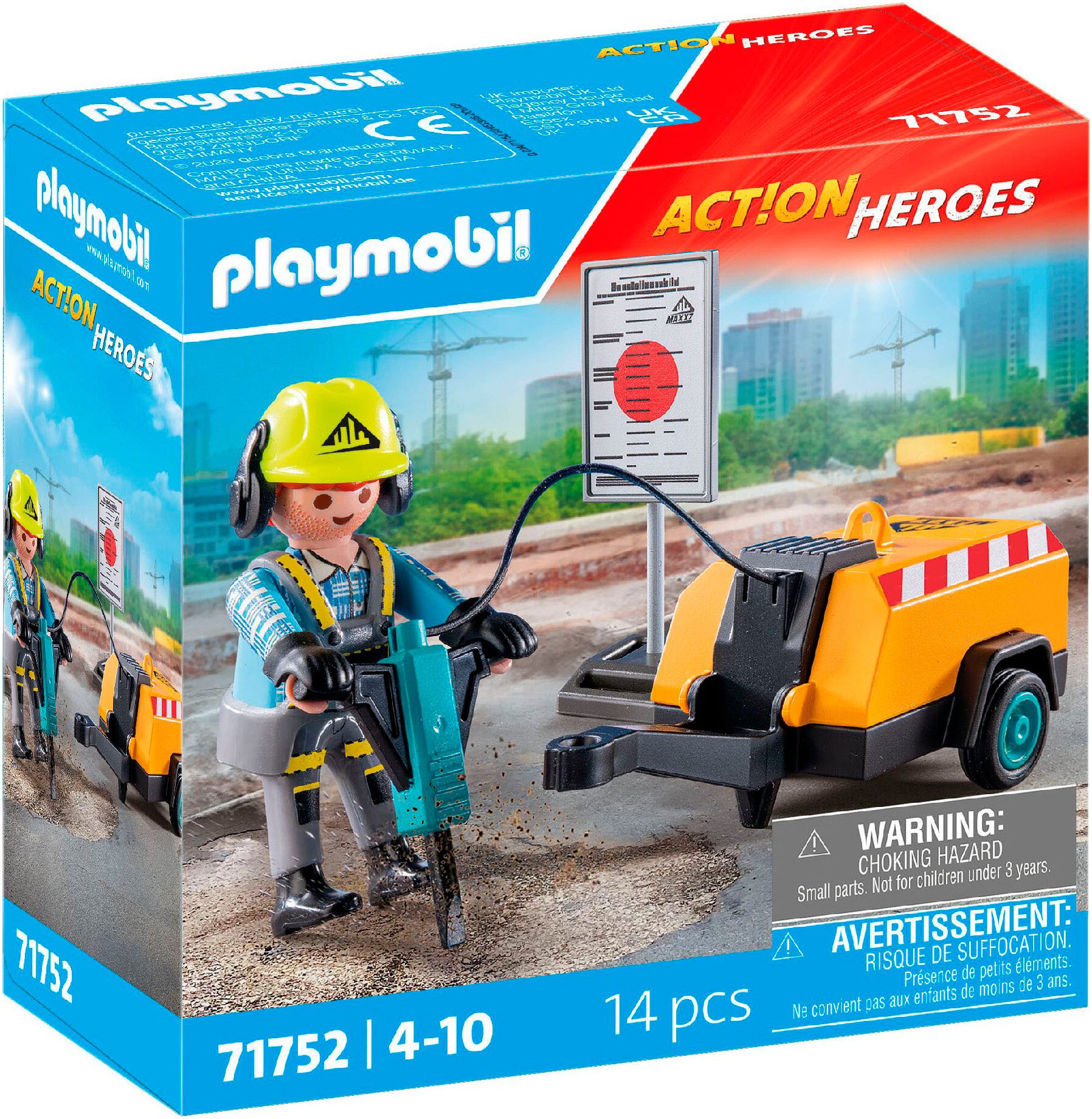 Playmobil® Bauarbeiter mit Meißel (71752), Playmobil