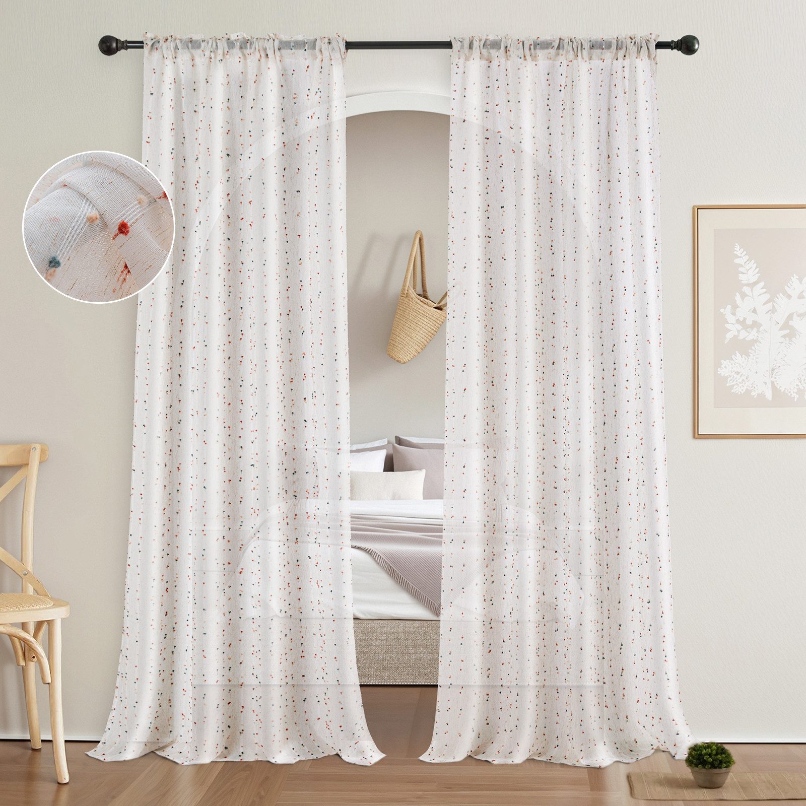 BTTO Vorhang&Gardine Gardine Boho Vorhänge mit
