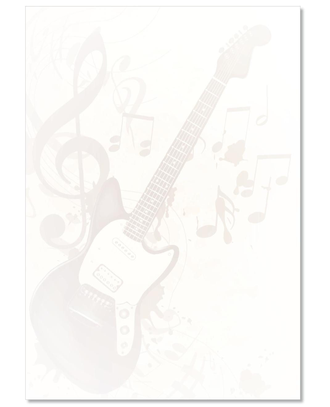 LYSCO Briefpapier Motivpapier Musik-Instrumente und Noten