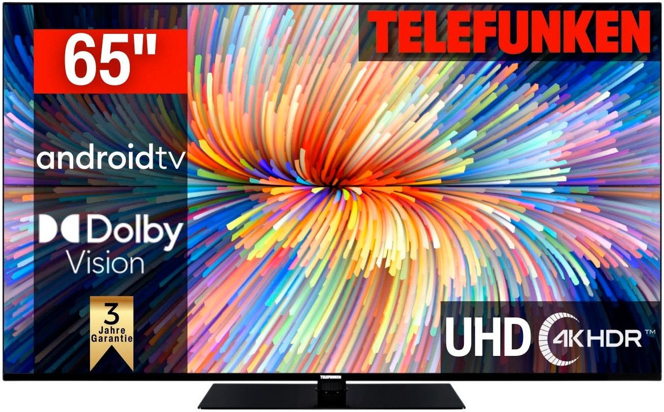 Telefunken D65V950M2CWH LED-Fernseher (164 cm/65 Zoll,
