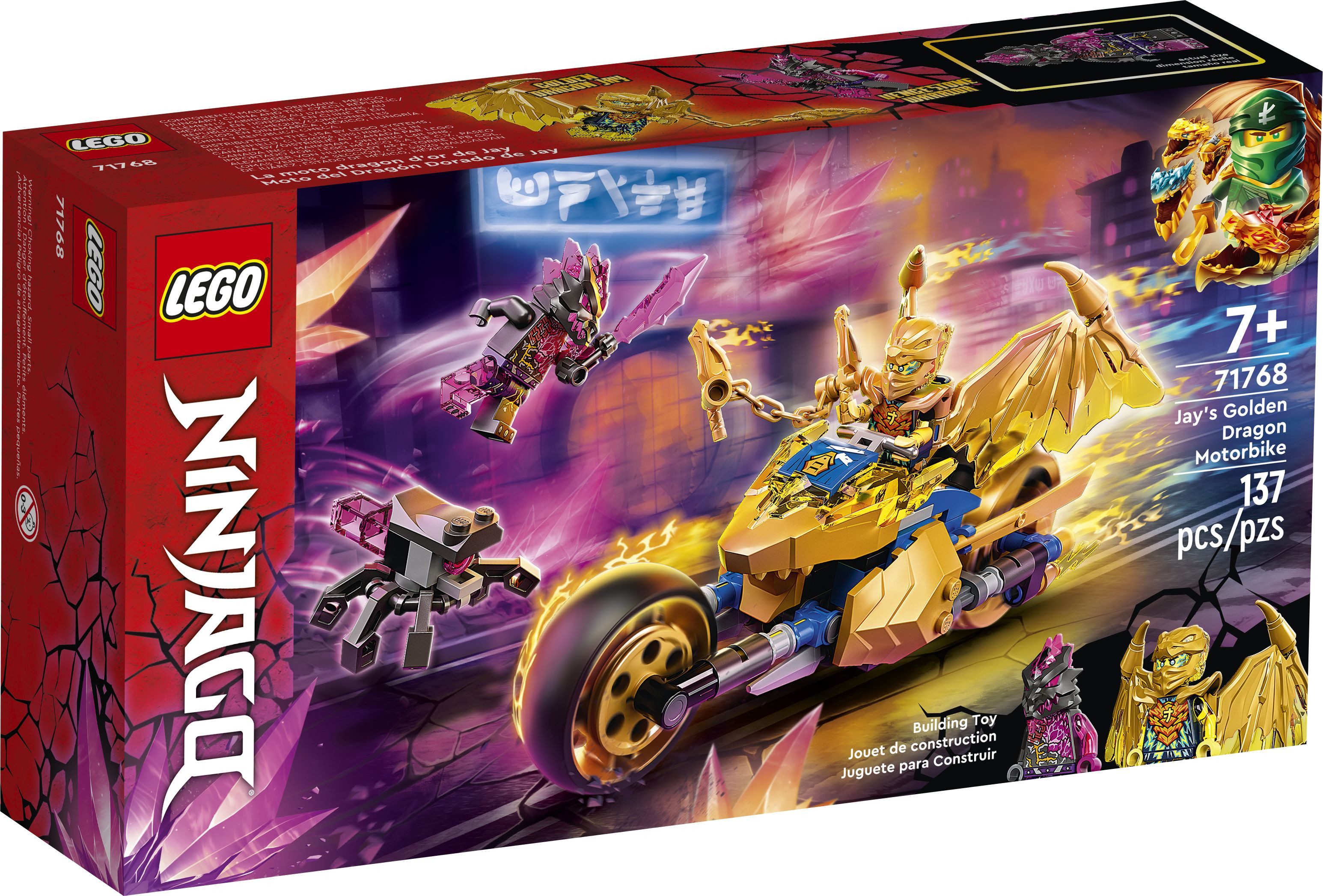LEGO® LEGO® Ninjago 71768 Jays Golddrachen-Motorrad