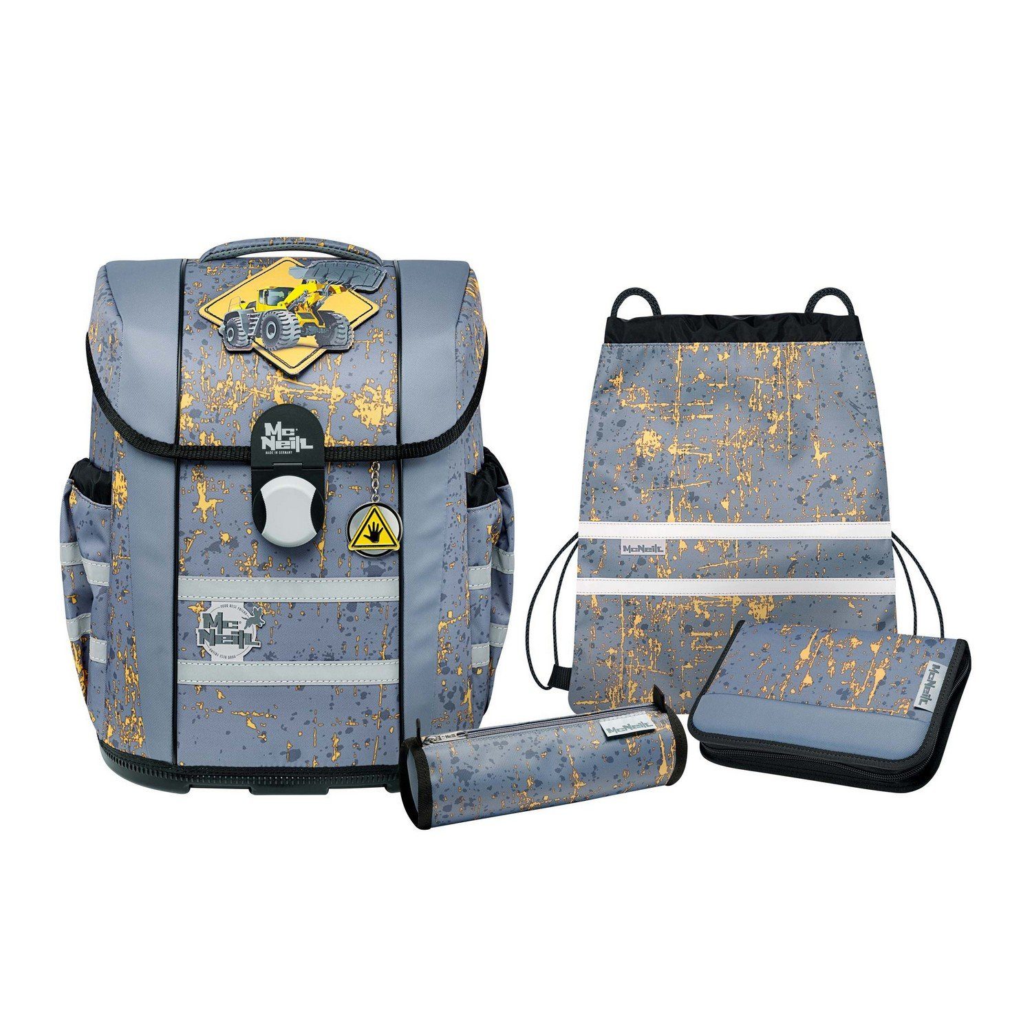McNeill Schulranzen Schulranzen-Set mac2 5tlg. STEEL