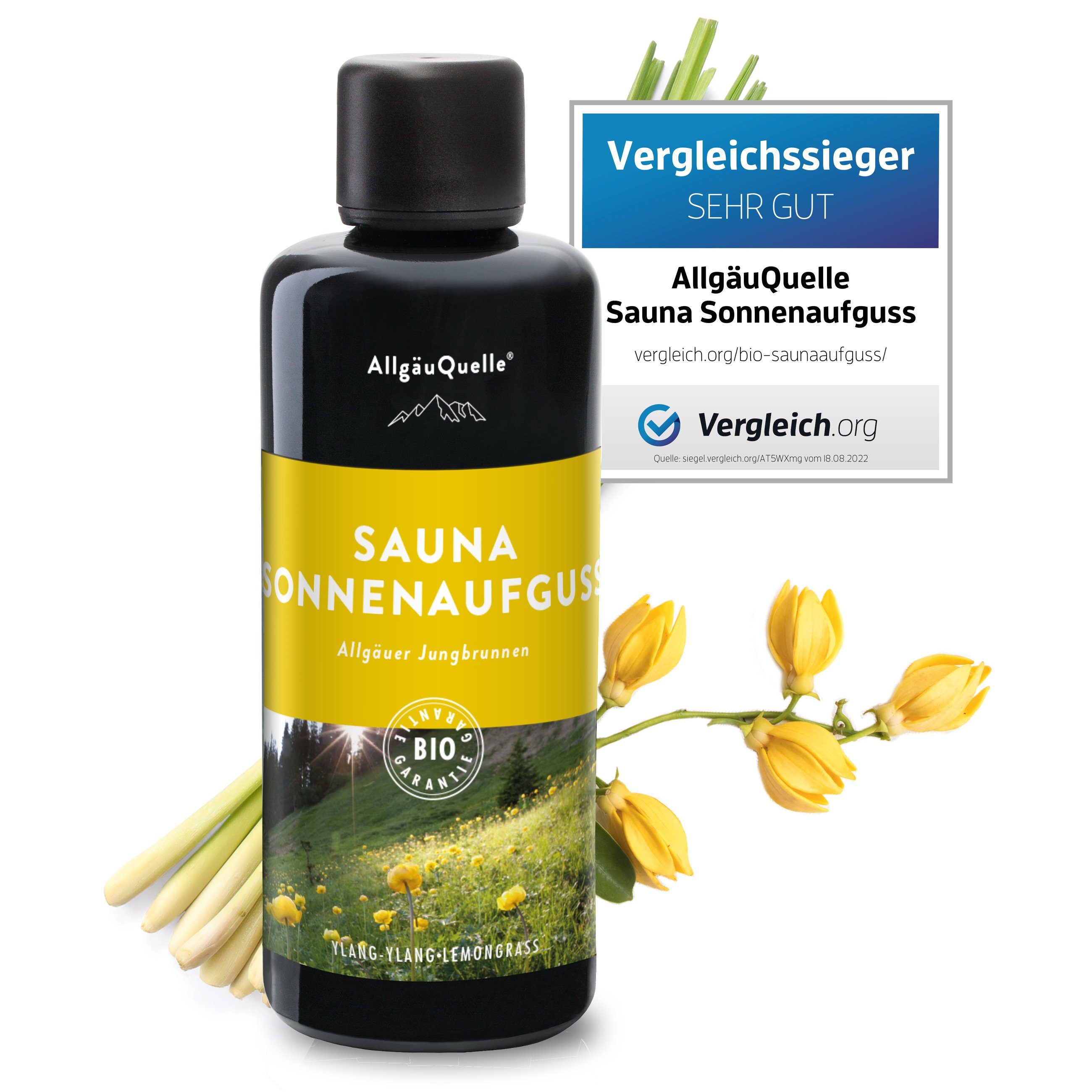 Allgäuquelle Sauna-Aufgussset Bio Saunaaufguss Sonnenaufguss Saunaduft