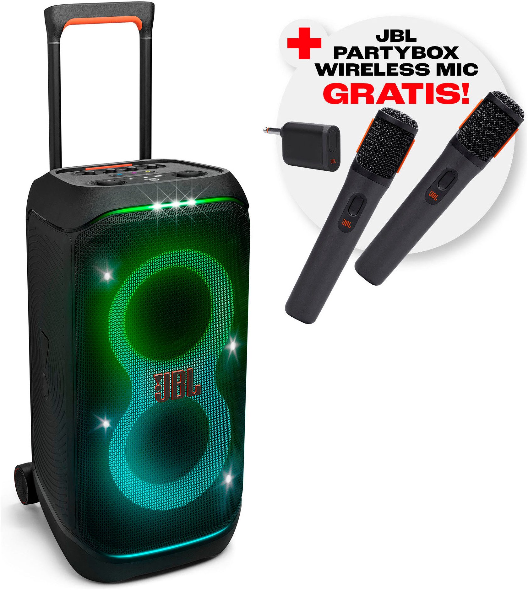 JBL PartyBox Stage 320 + Gratis-Mikrofon-Set