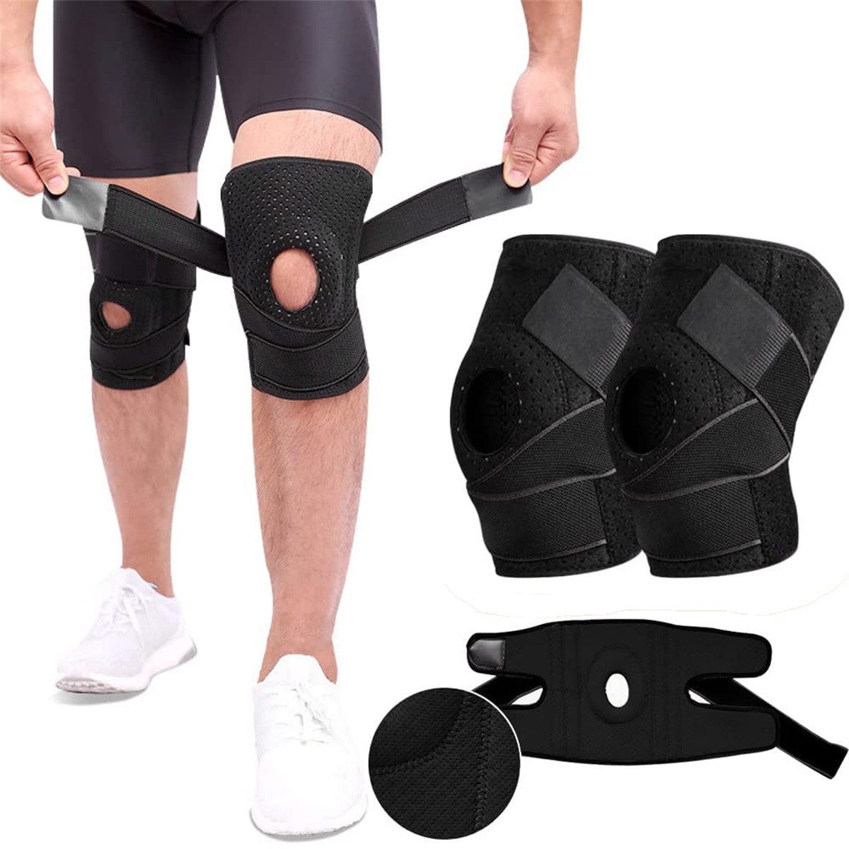 ZEUOPQ Knieschutz Kniebandage Sport Knieschutz Verstellbare
