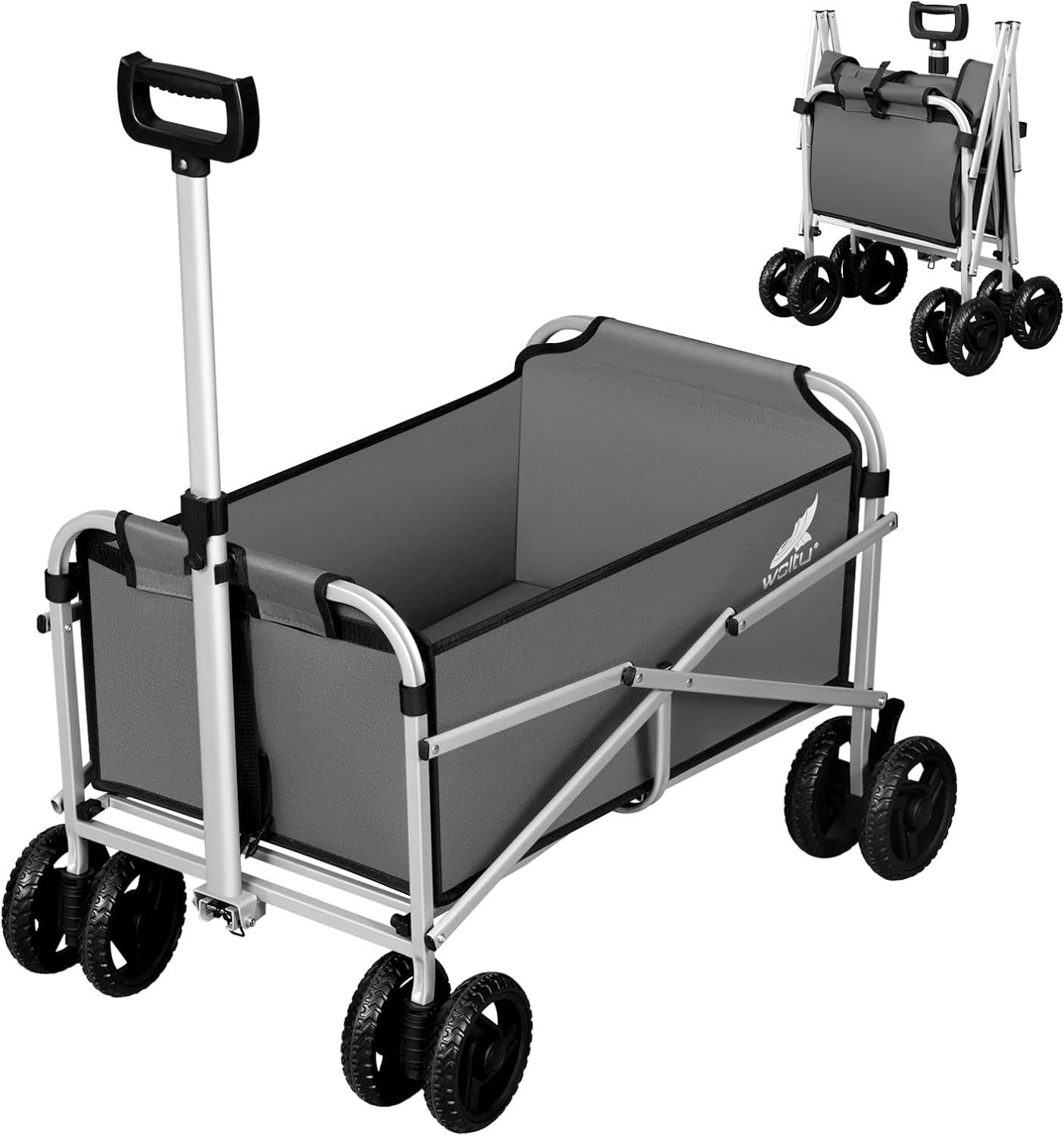 Woltu Bollerwagen (1-tlg), faltbar, mit Bremsen