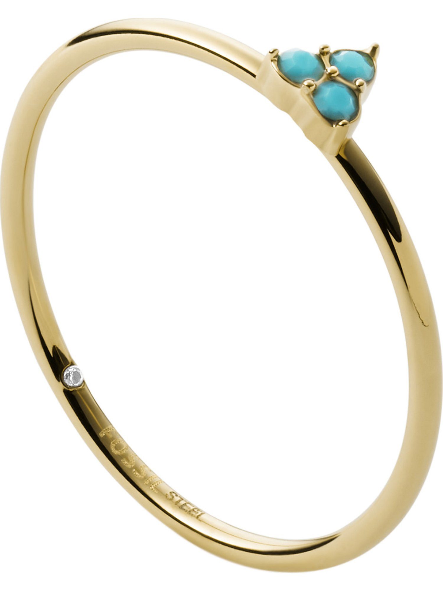 Fossil Fingerring Fossil Damen-Damenring Edelstahl Glasstein,