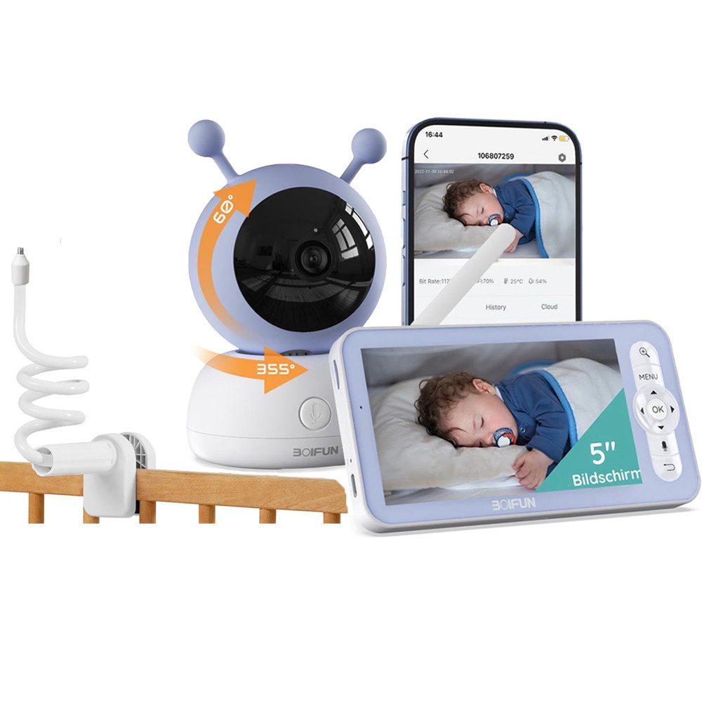 Boifun Babyphone Babyphone mit Kamera App