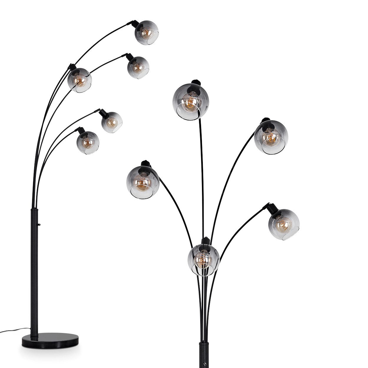 hofstein Stehlampe Stehlampe aus Metall/Glas in