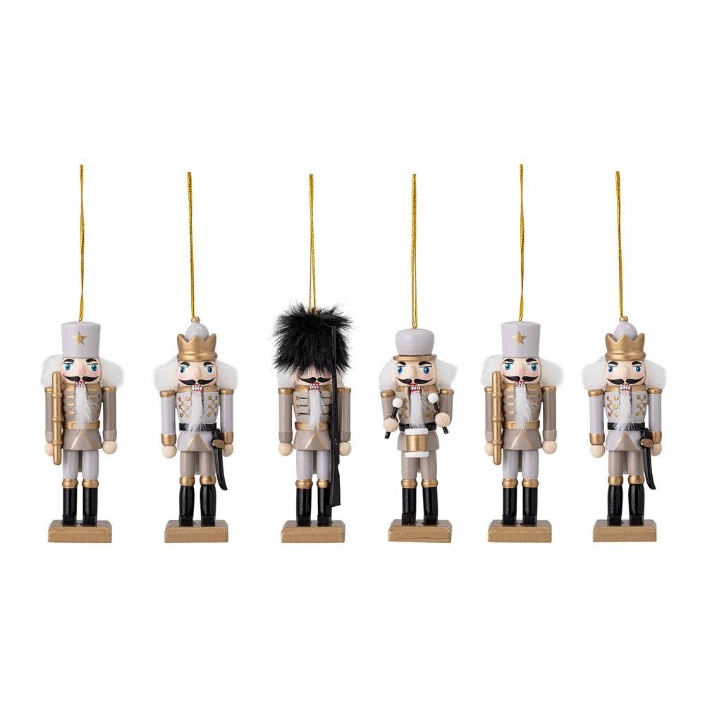 Bloomingville Christbaumschmuck Nikita Anhänger Nussknacker 6er