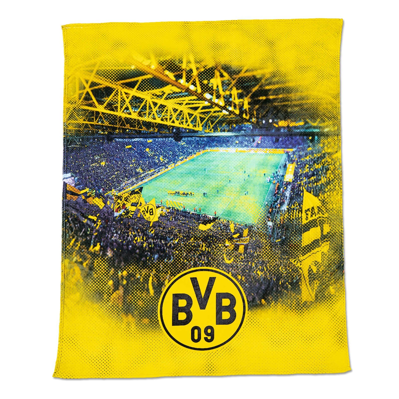 BVB Kopfkissen BVB-Fleecedecke mit Stadionprint (150x200cm),