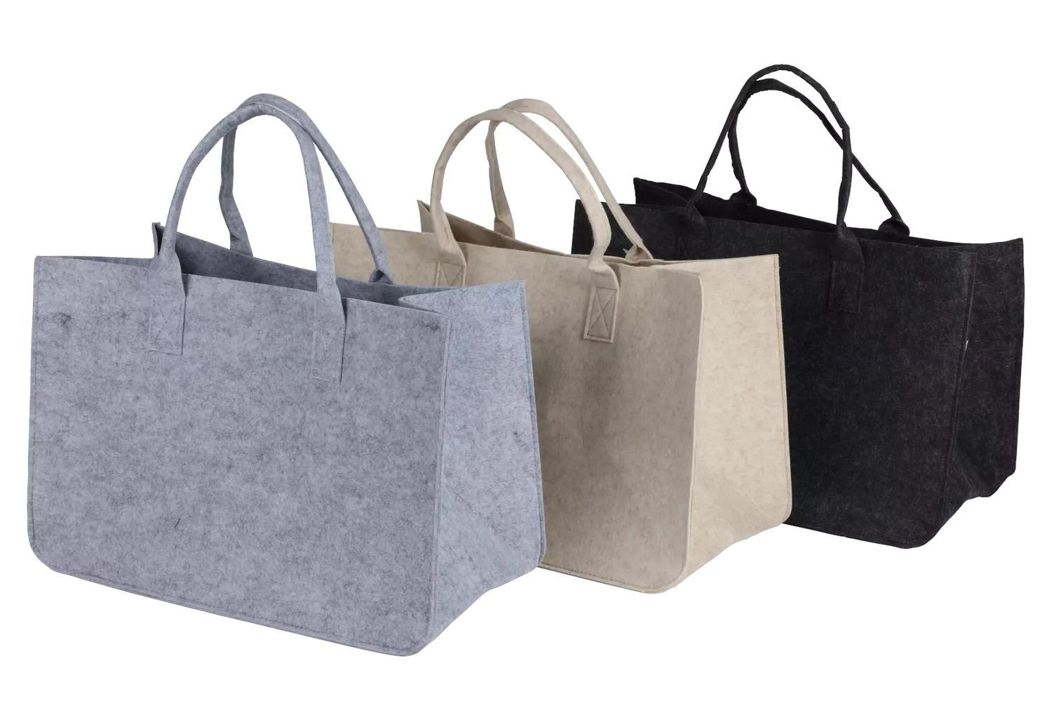 BURI Tragetasche Filztasche Kamin Brennholz Korb