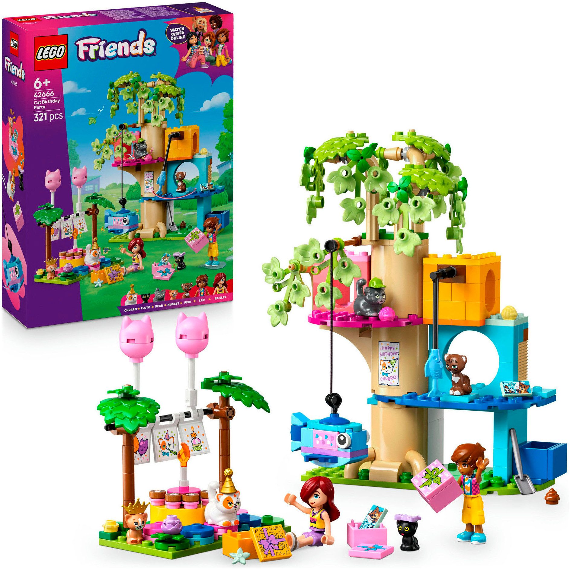 LEGO® Katzengeburtstagsparty & Baumhaus (42666), LEGO