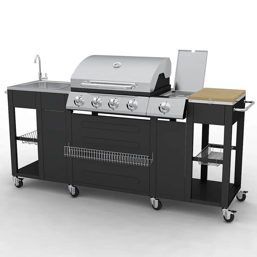 vidaXL Gasgrill Gasgrill mit 4+1 Flammen