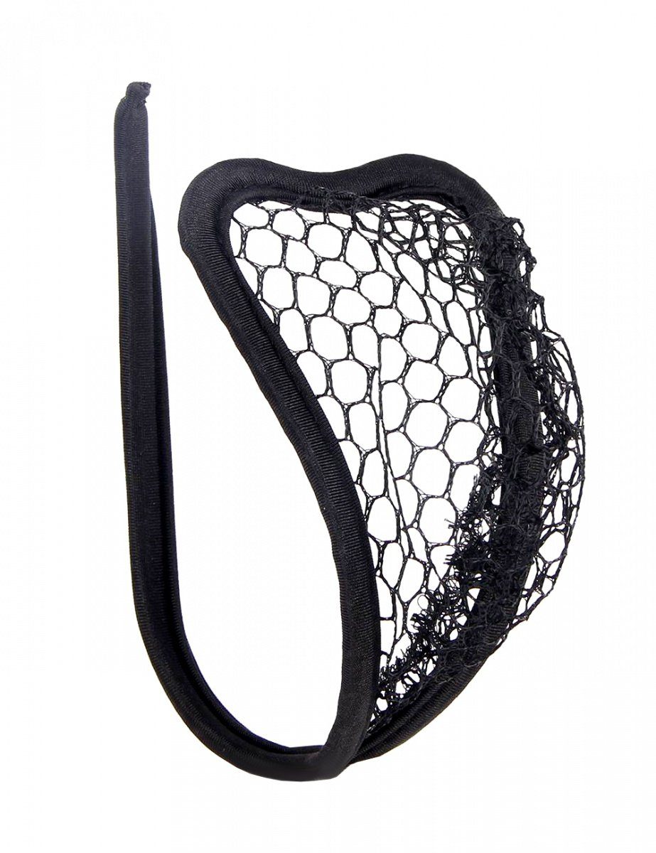 Lau-Fashion Tanga C-String Netz Schwarz Transparent