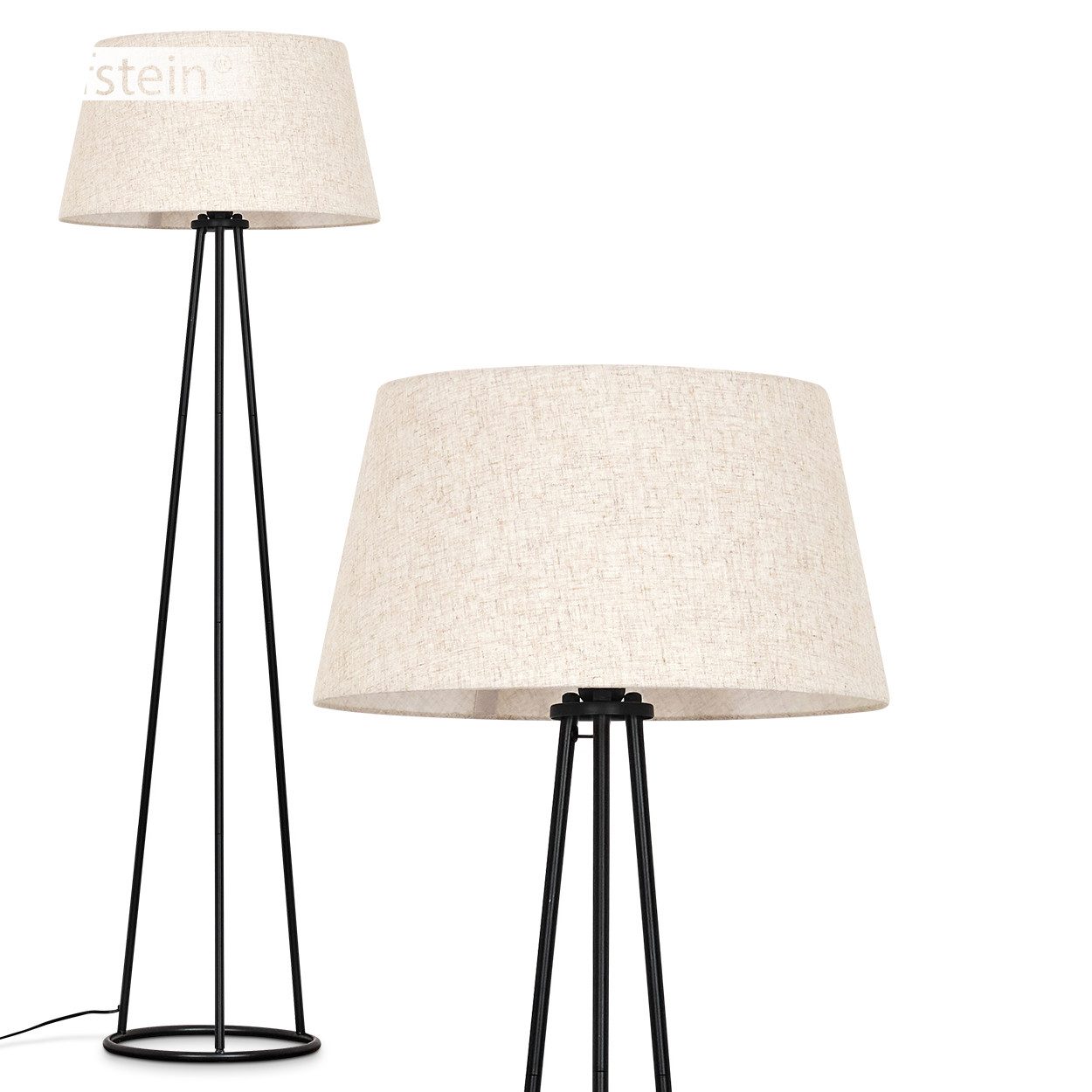 hofstein Stehlampe Stehlampe aus Metall/Stoff in