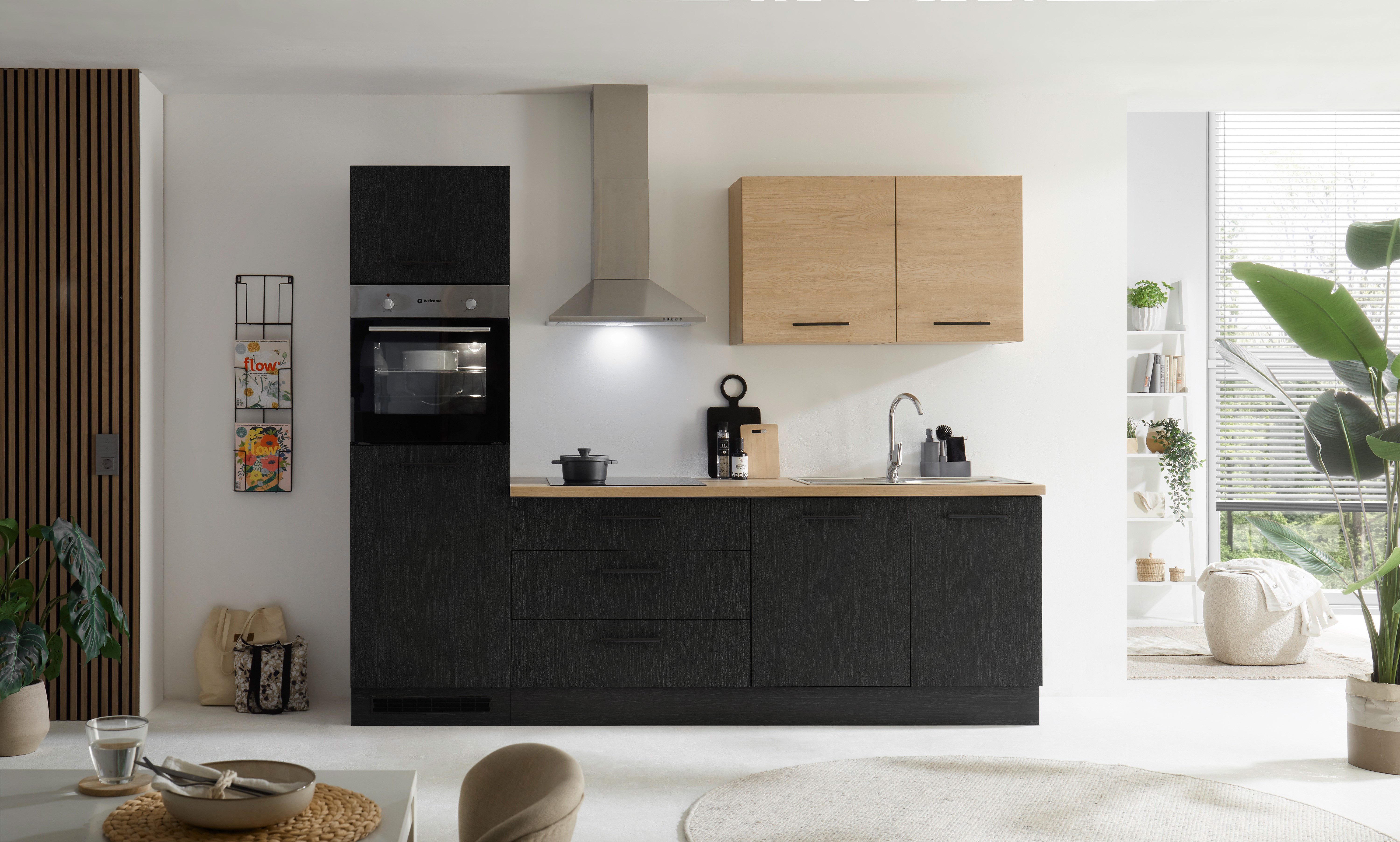 KOCHSTATION Küchenzeile KS-Malfi, Breite 260cm, wahlweise