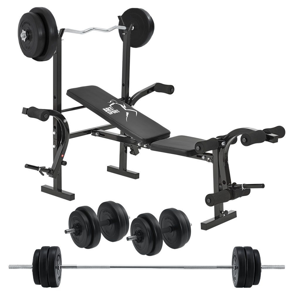 ArtSport Kraftstation ProfiGym 1000, (17-tlg., Hantelbank