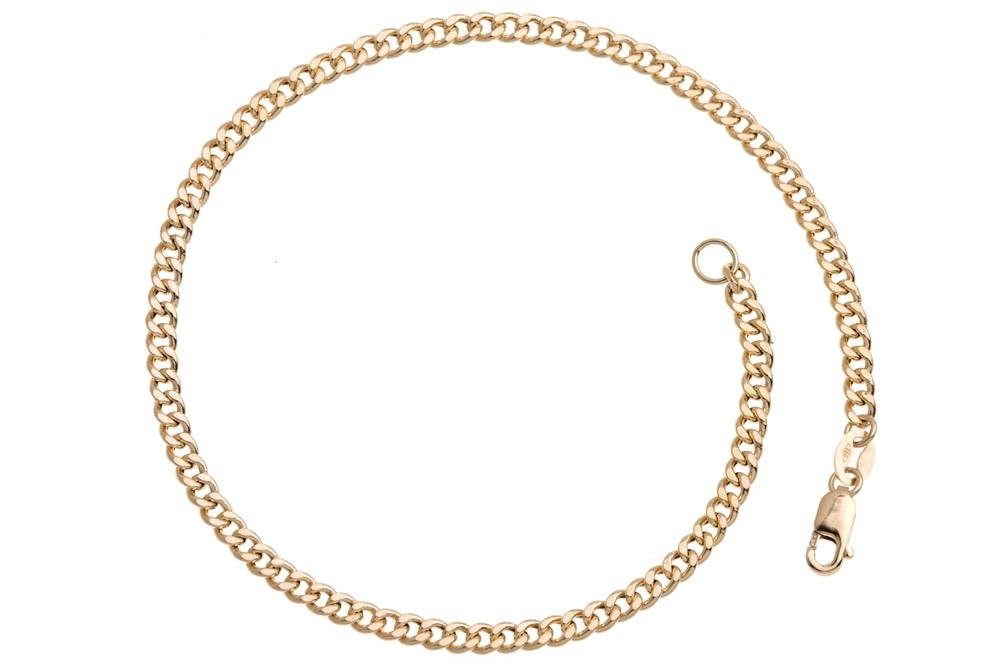 Silberkettenstore Goldarmband Panzerketten Armband 3mm -