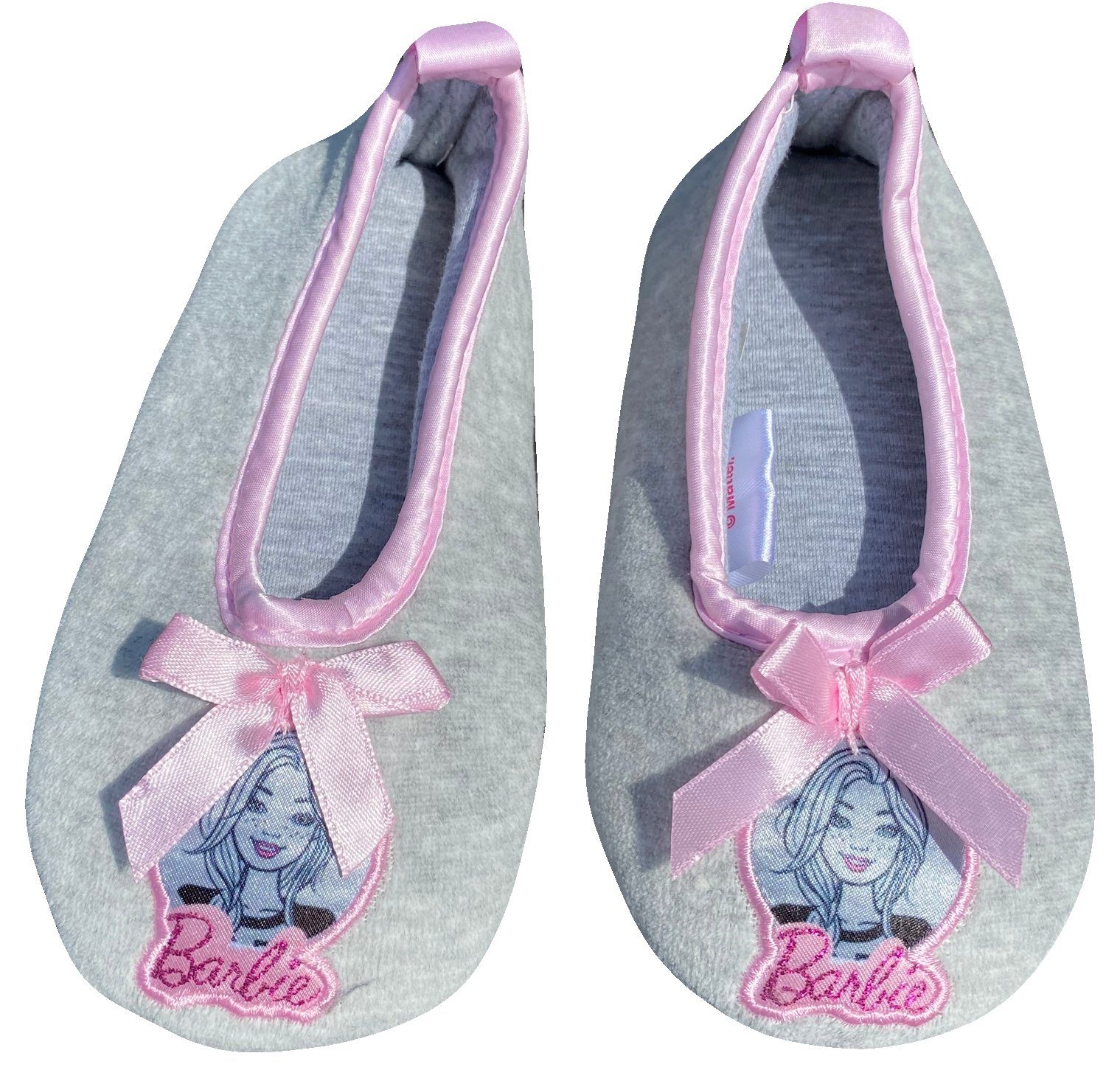 Barbie BARBIE Hausschuhe grau rosa Mädchenschuhe