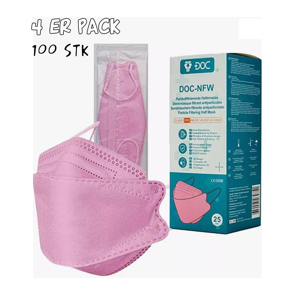 DOC Mund-Nasen-Masken FFP2-Masken NFW Pink einzel