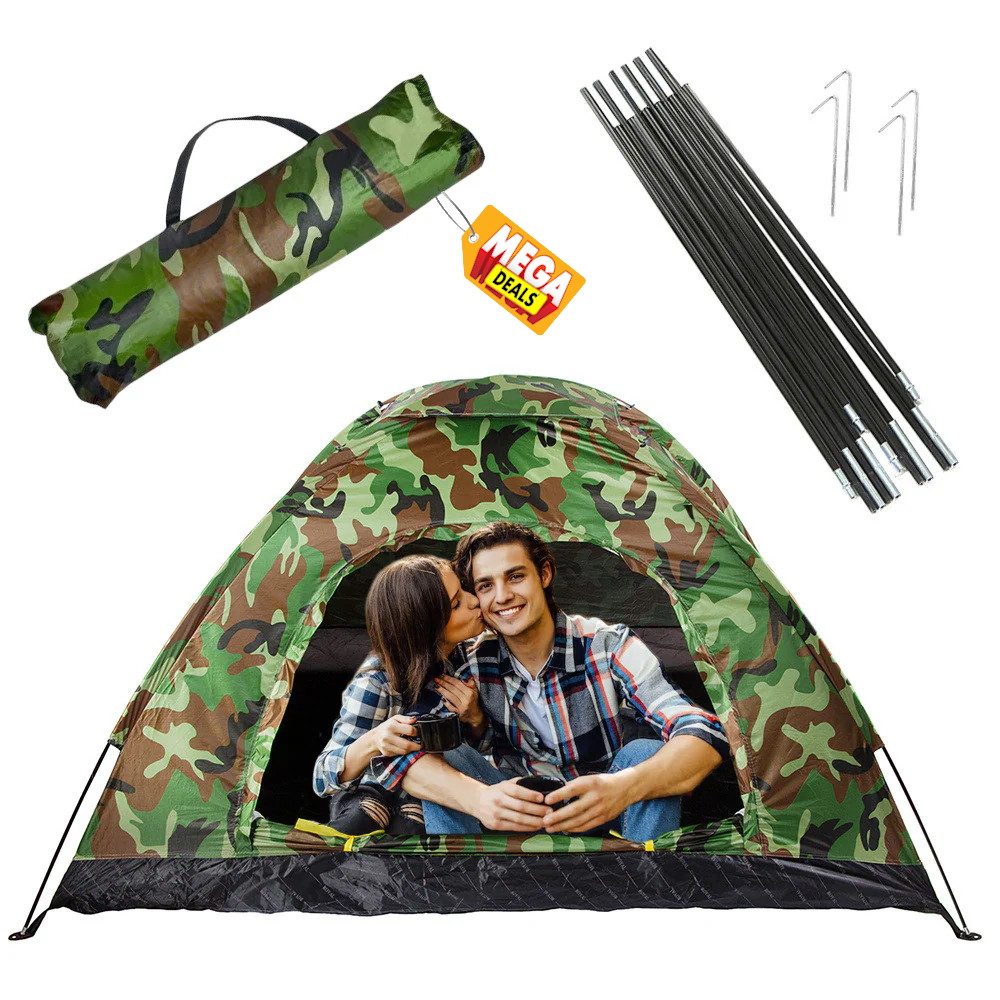 MEGADEALS Moskitonetz Campingzelt Zelt Outdoor Camouflage