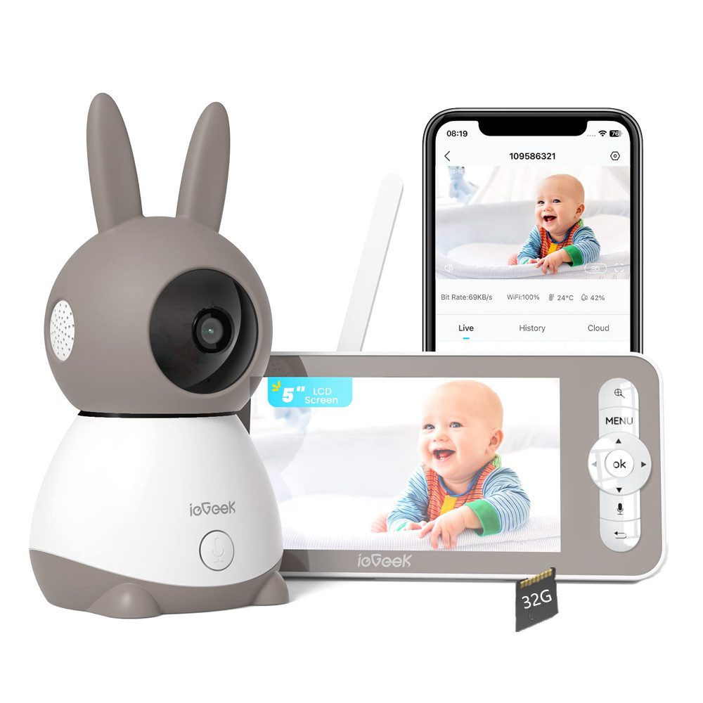 ieGeek Babyphone 5 Zoll Babyphone mit