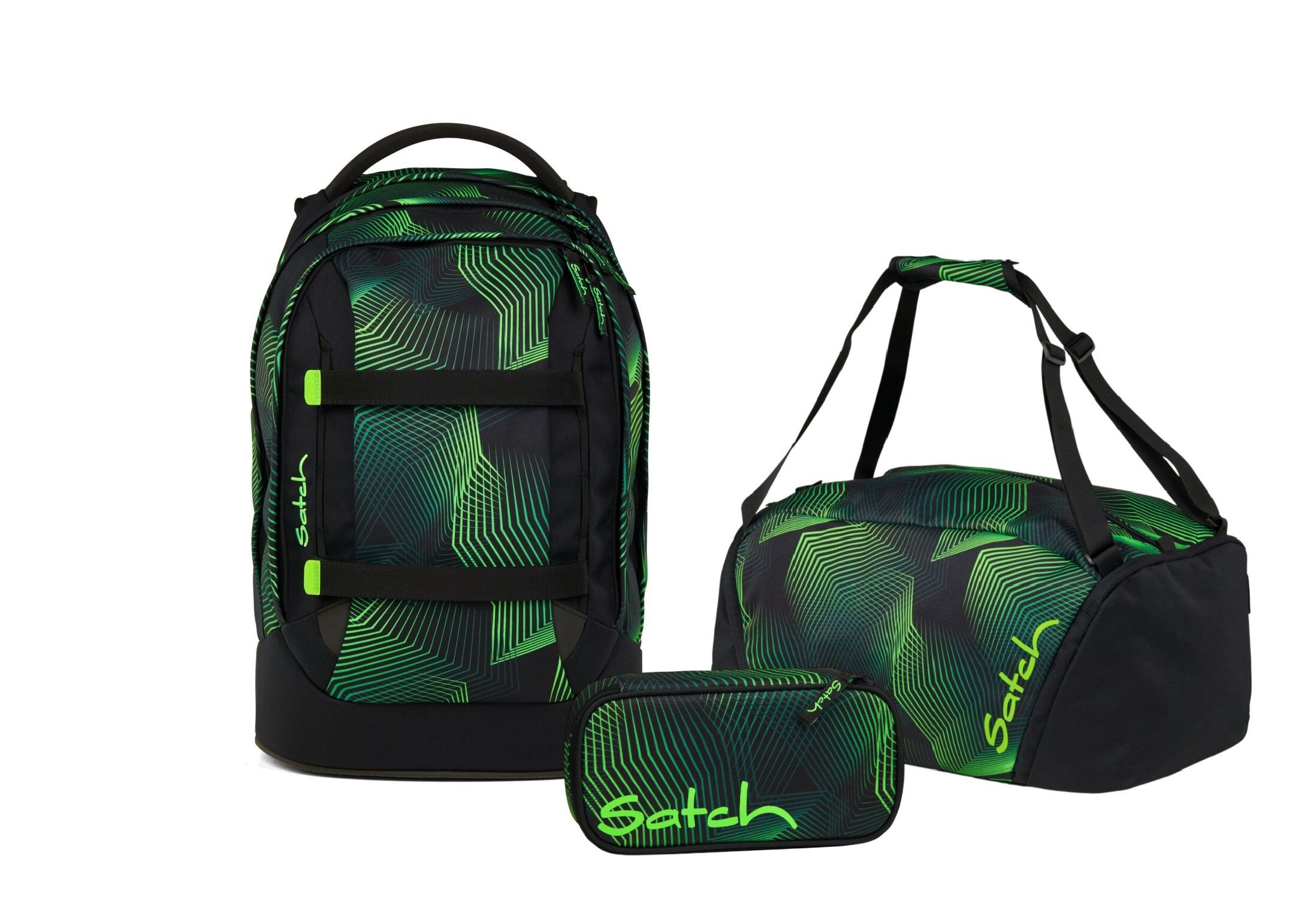 Satch Schulranzen Schulrucksack-Set PACK Seismic Green