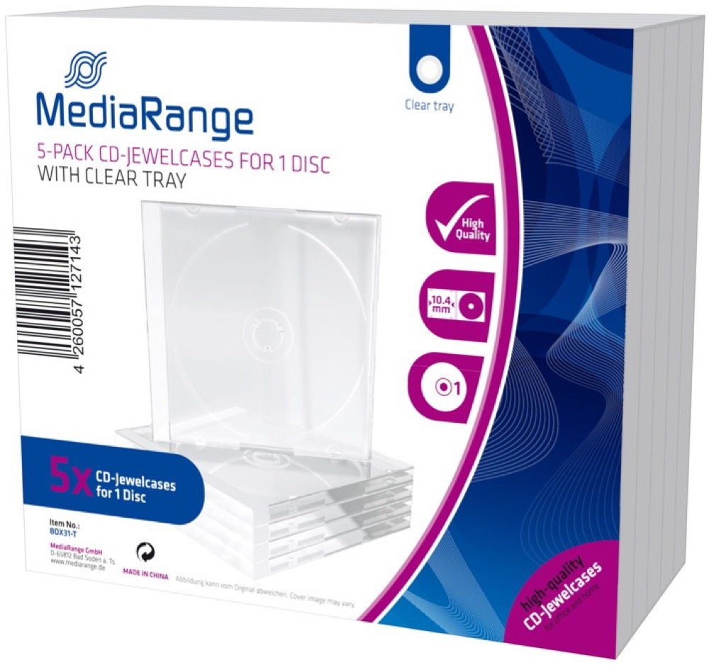 Mediarange CD-Hülle 5 CD Hüllen 1er