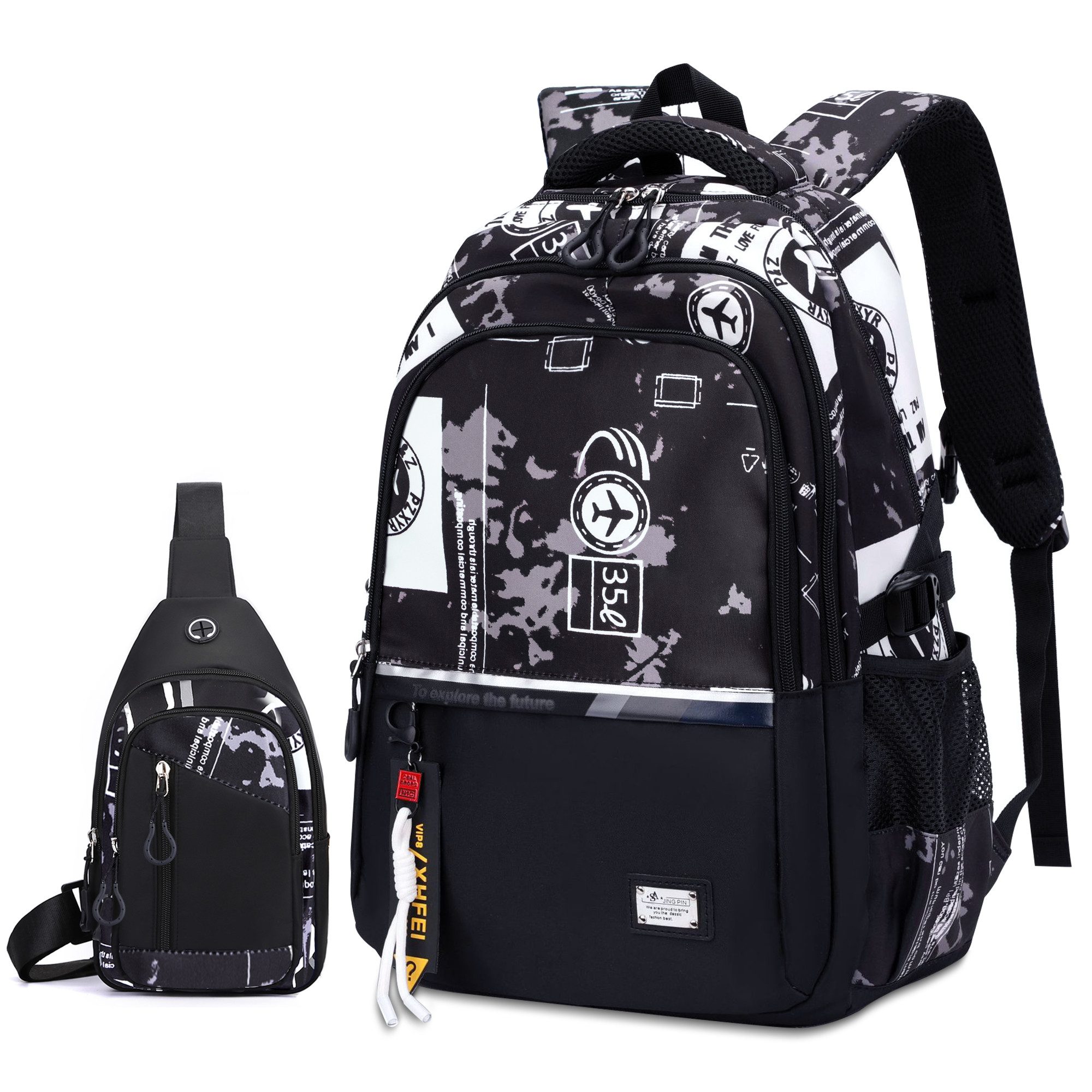 BRAIDOL Schulrucksack Schulrucksack Rucksack-Set Schule Alltagsrucksack,mit