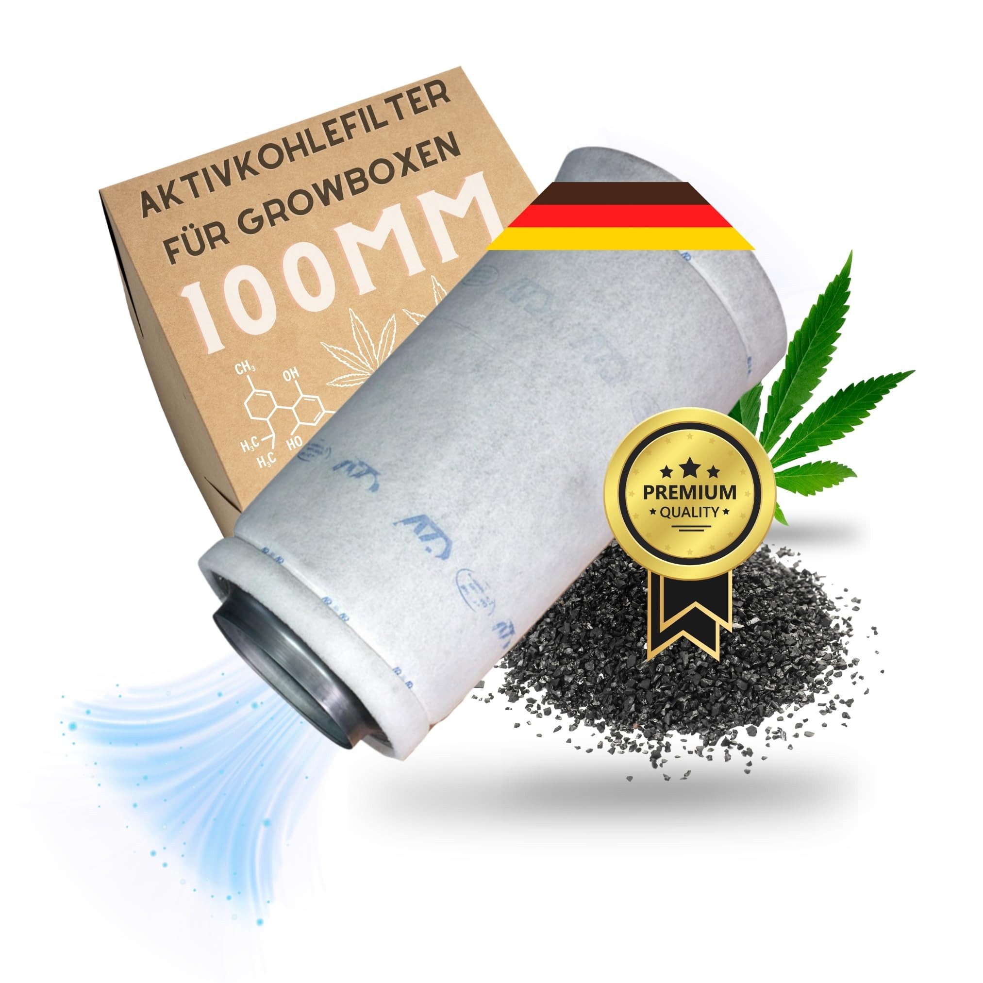 TronicXL Aktivkohlefilter Aktivkohlefilter 100mm Grow für