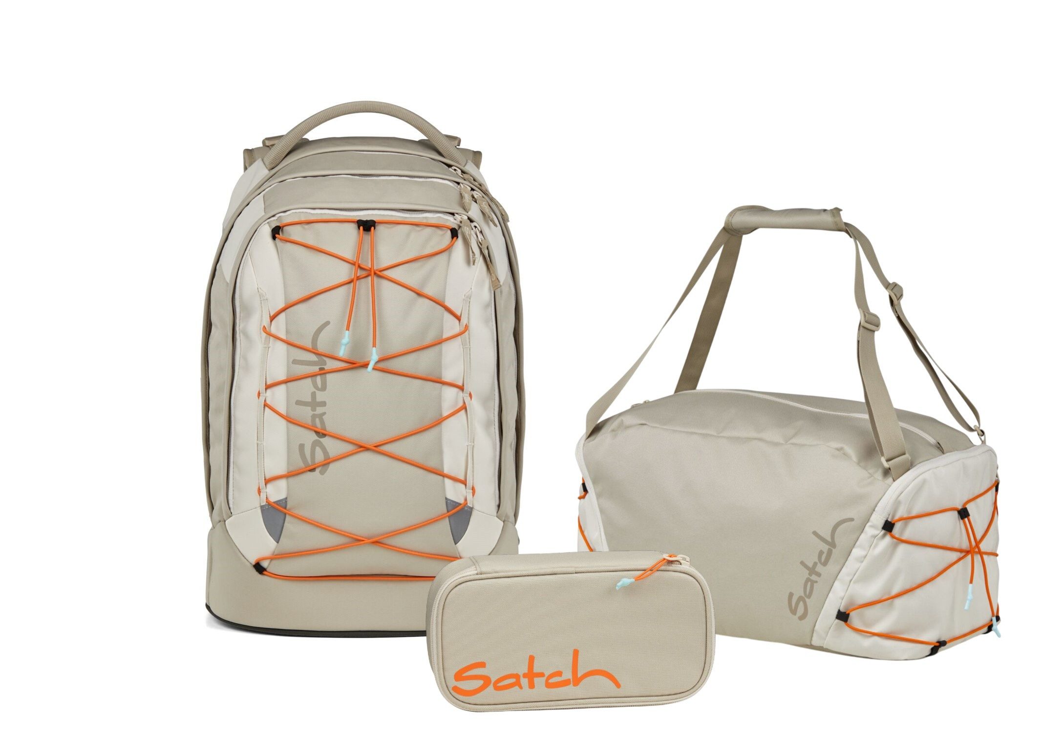 Satch Schulranzen Schulrucksack-Set PACK Crossed Sand