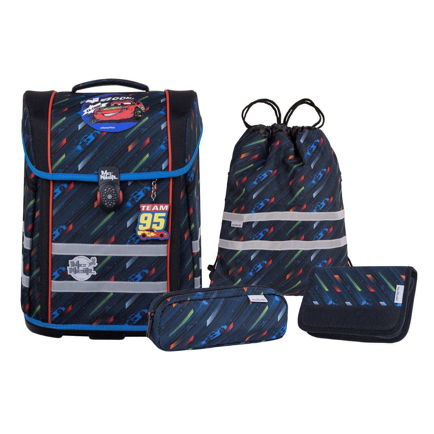 McNeill Schulranzen Schulranzen-Set PERFECTO, DISNEY CARS