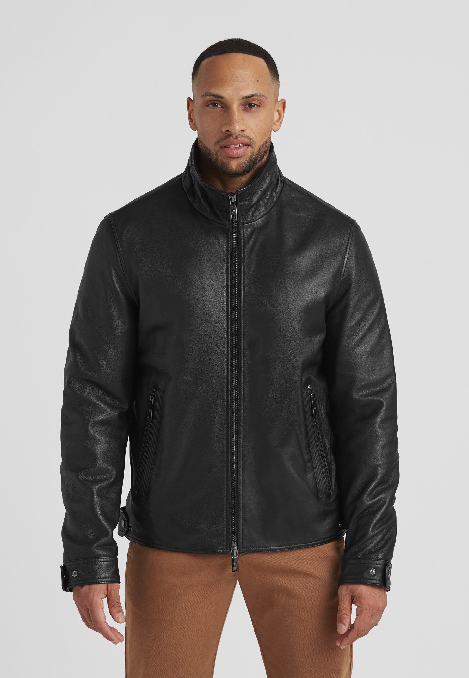 Milestone Lederjacke MSNagano Herren Bikerjacke Jacke