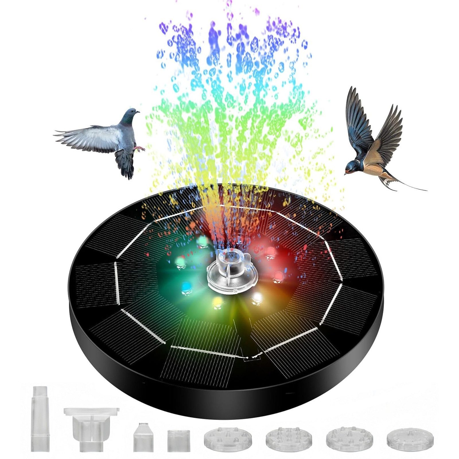 BlingBin Gartenbrunnen 3W Solar Solarbrunnen mit