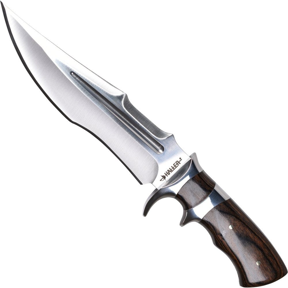 Haller Messer Survival Knife Bowiemesser Pakkaholzgriff