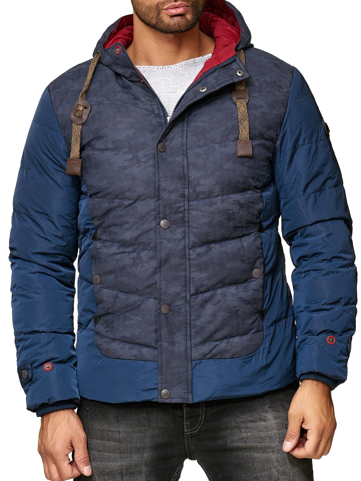 Reslad Winterjacke Herren Jacke Winter-Jacke Camouflage-Look