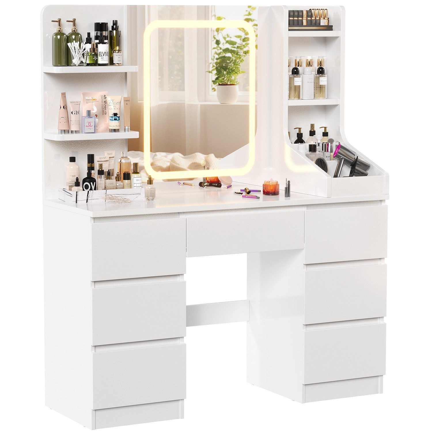 HOMALL Schminktisch Schminktisch mit Spiegel und