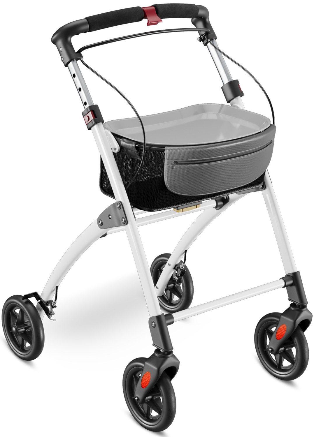 aktivshop Indoor-Rollator mit Feststellbremse, Aluminium-Rahmen &